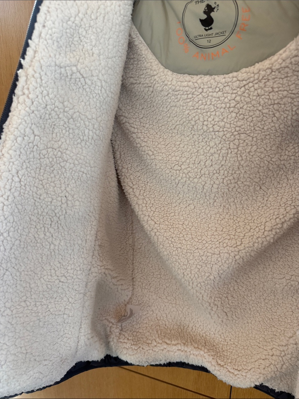 SAVE THE DUCK BOYS FULL ZIP SHERPA LINED HOOD Jacket Navy Blue Kids size 12 - Picture 12 of 15